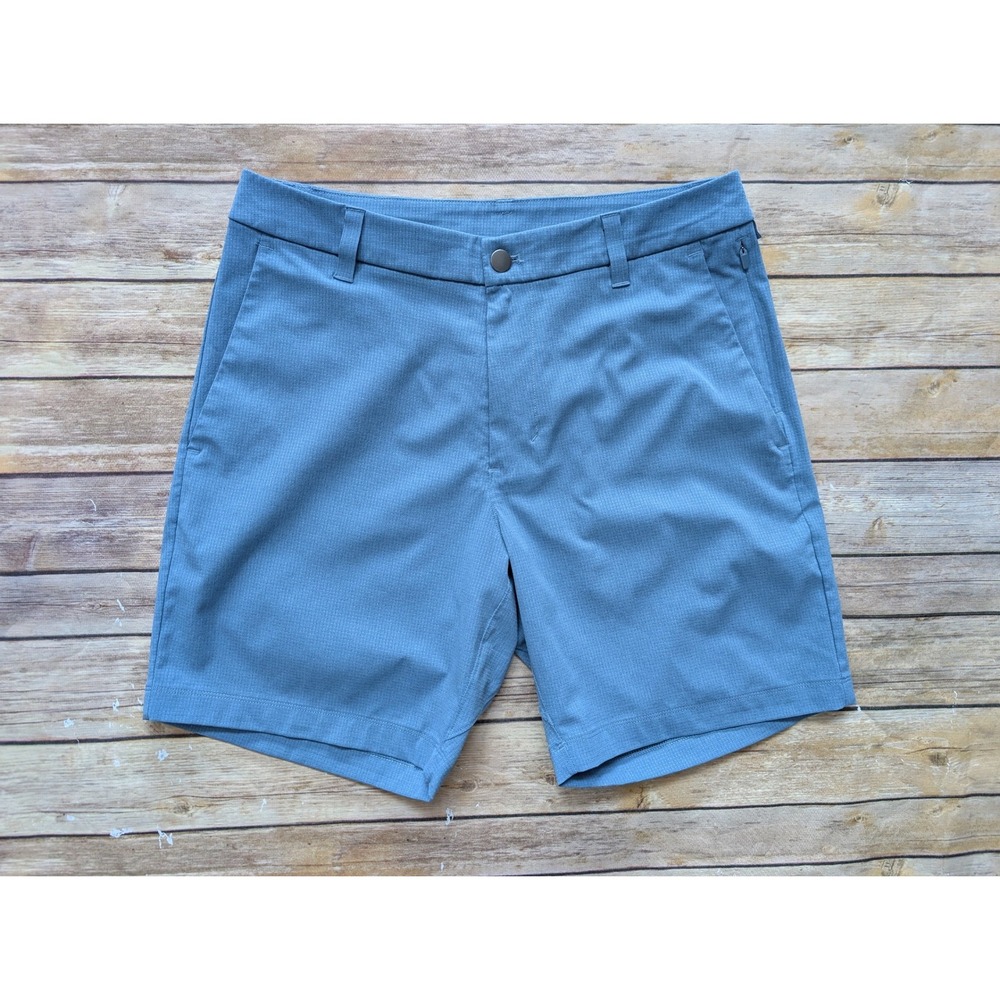 Lululemon Commission Golf Shorts Mens 30 Blue Ripstop 7 Inch Inseam